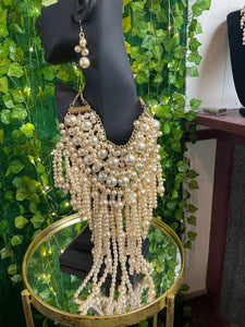 Waterfall Pearl Statement Necklace